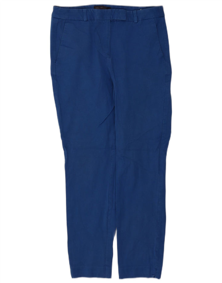 Marks & Spencer Damen Slim-Hose UK 12 Medium W30 L28 Blaue Viskose