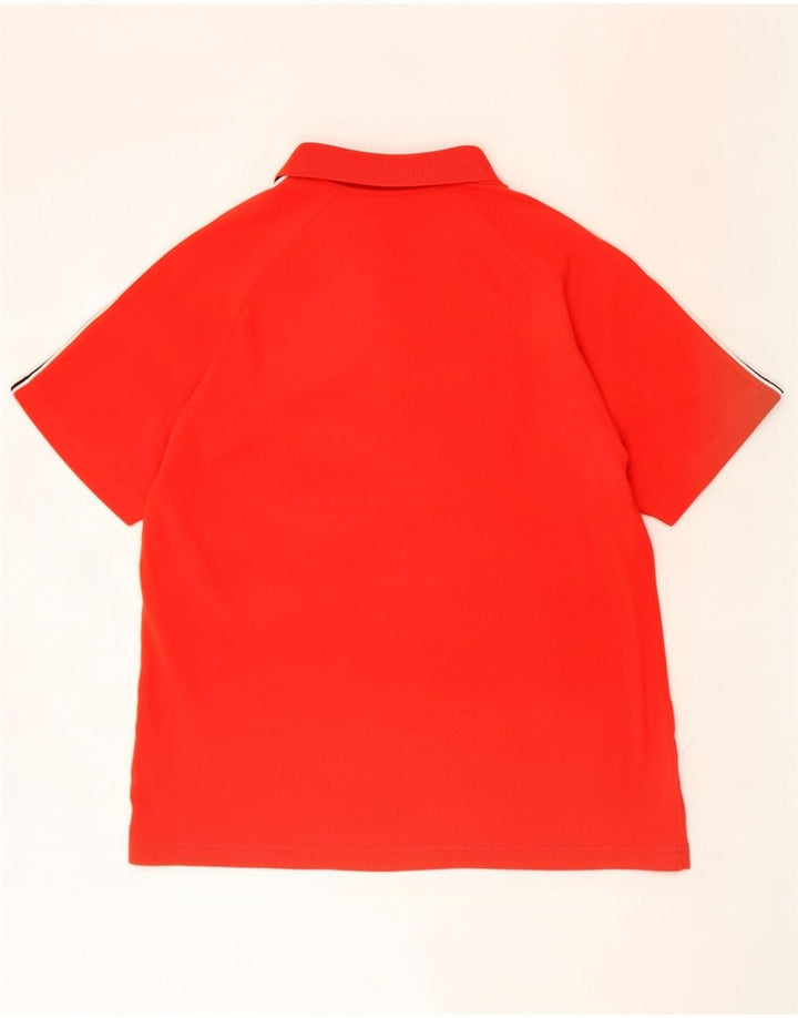 Fila Herren-Poloshirt, großes rotes Colourblock-Polyamid