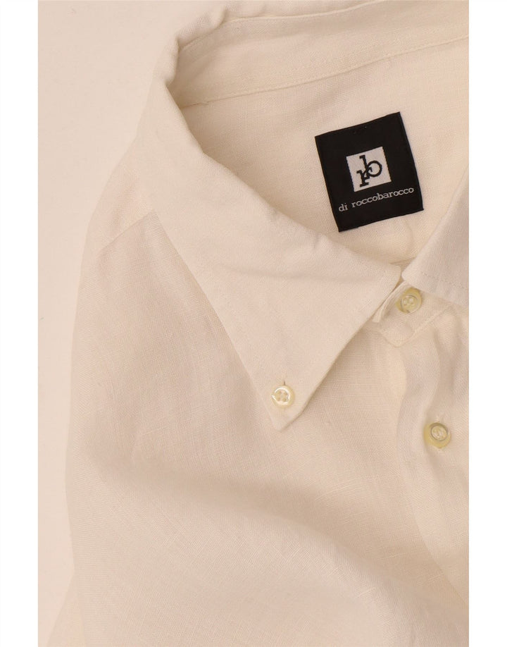 Roccobarocco Herrenhemd Large Weiß