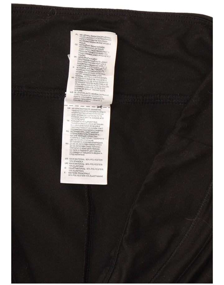 Adidas Damen Climalite Capri Leggings UK 12/14 Medium Schwarz Polyester