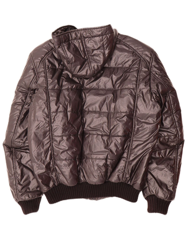 Refrigiwear Wattierte Damenjacke mit Kapuze UK 18 XL Graues Colourblock-Polyester