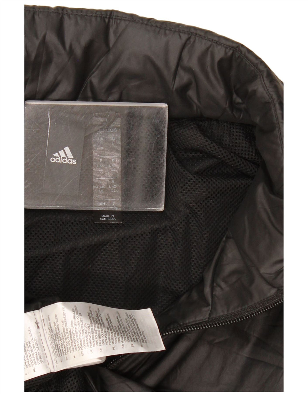 Adidas Damen Graphic Regenjacke UK 16/18 Large Schwarz Polyester