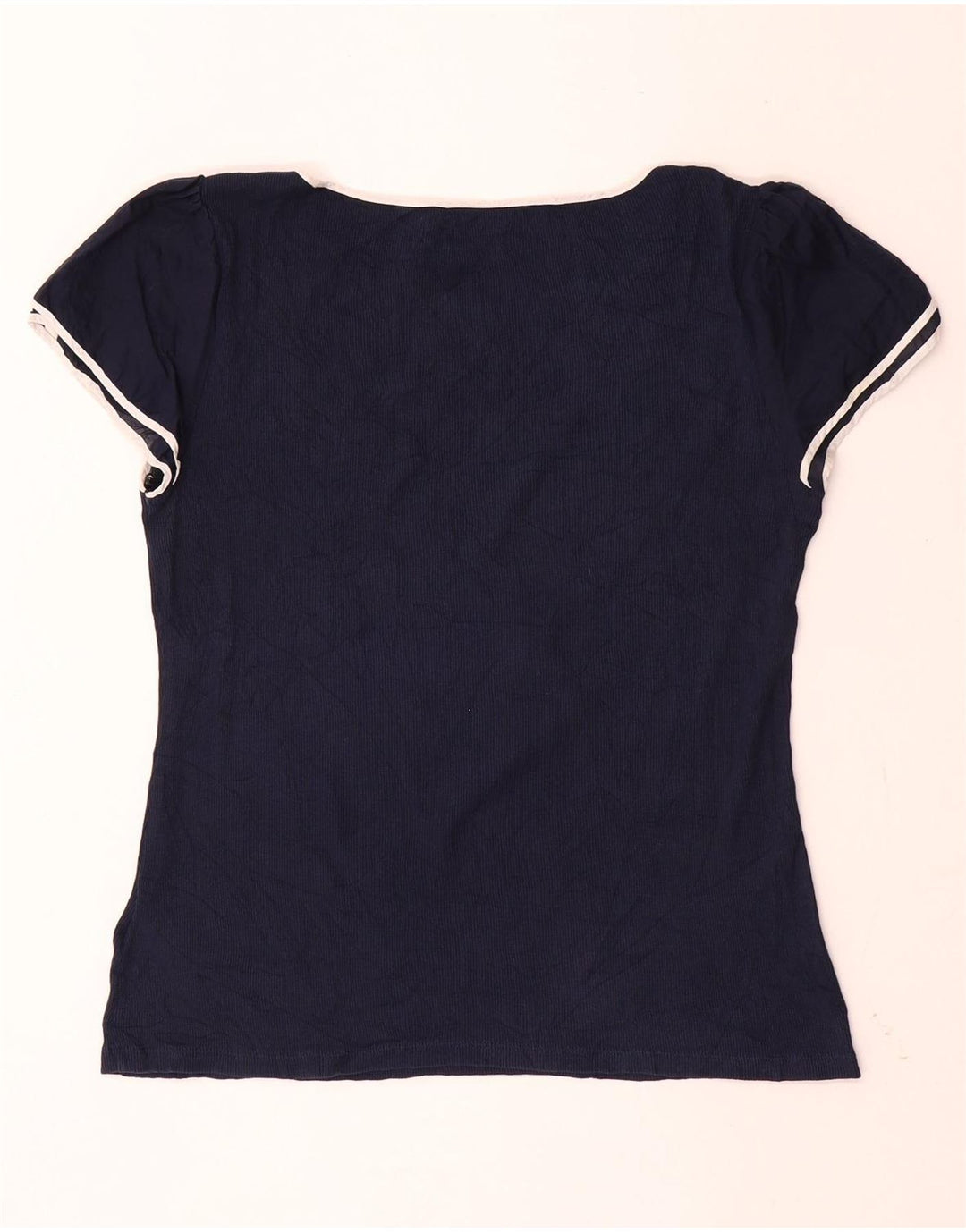 Ralph Lauren Damen T-Shirt Top UK 14 Large Marineblau Baumwolle