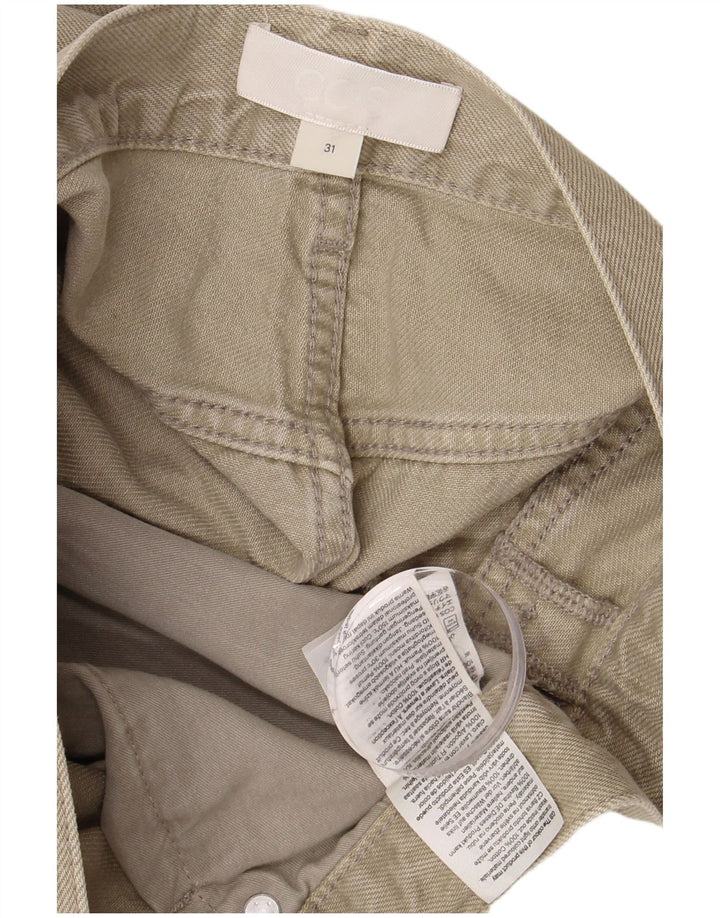 Cos Damen-Cropped-Jeans W31 L25 Beige Baumwolle