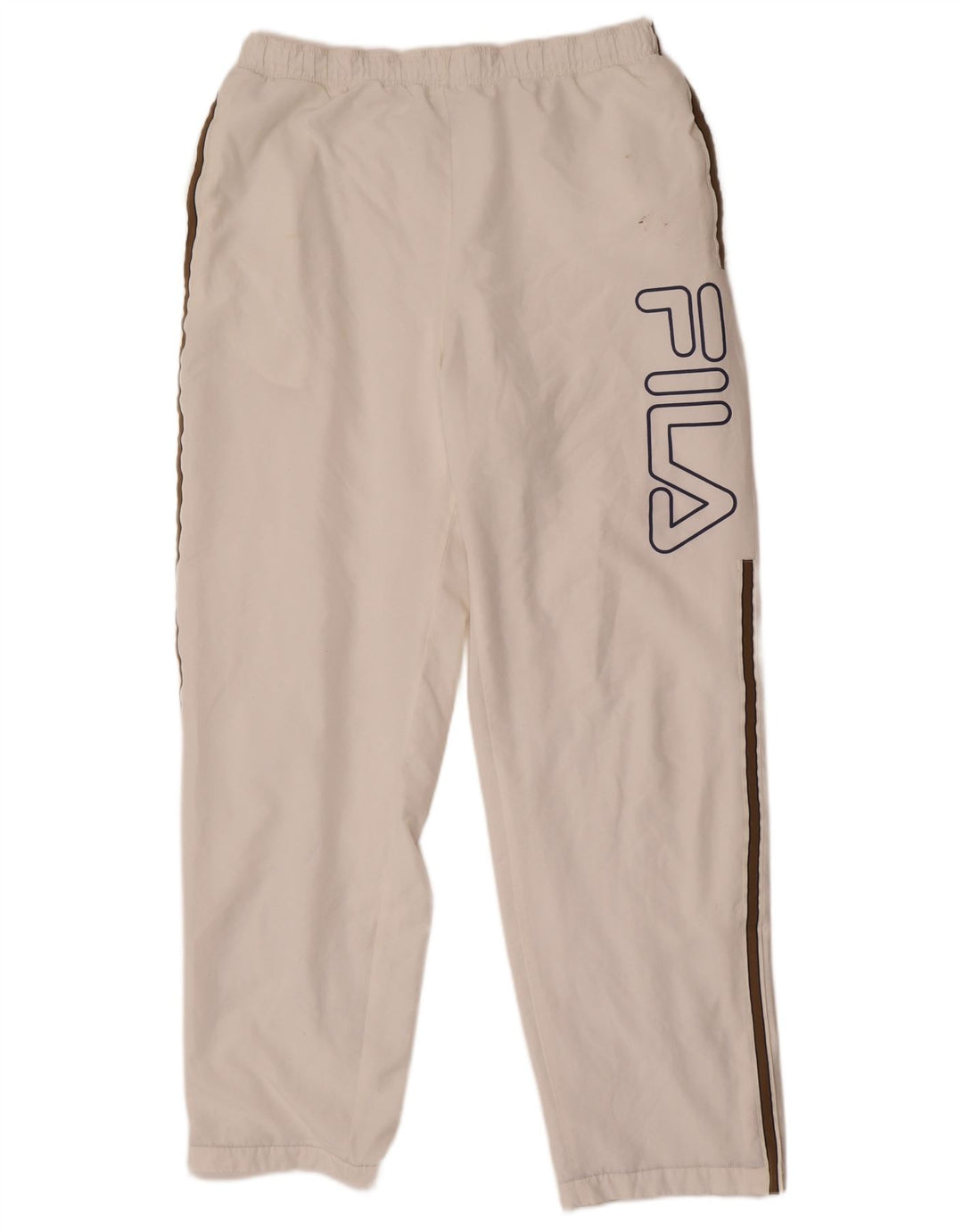 Fila Herren-Trainingshose mit Grafik, groß, weiß gestreift, Polyester