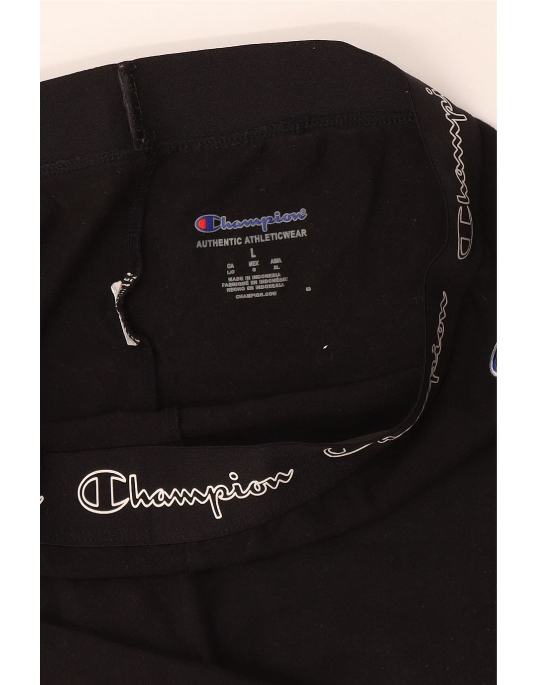 CHAMPION Damen Graphic Sport Shorts UK 16 Large Schwarz