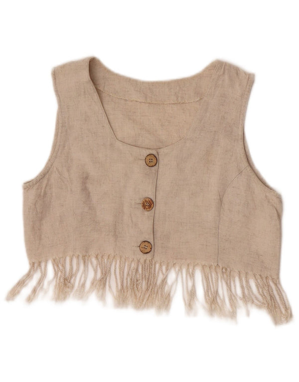 2-teiliges Vintage-Wickelrock-Set für Mädchen, 12–13 Jahre, mittelgroß, W24, beige Viskose