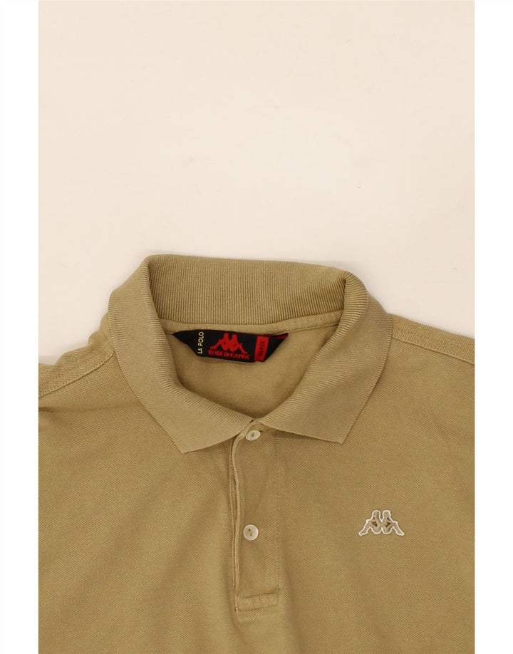 KAPPA Mens Polo Shirt Large Beige Cotton Vintage Kappa and Second-Hand Kappa from Messina Hembry 