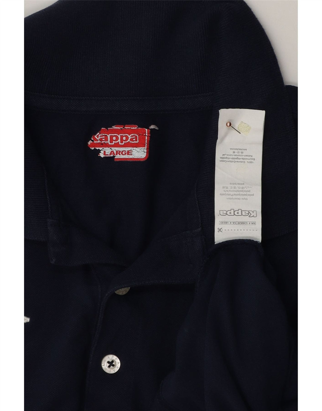 KAPPA Herren-Poloshirt, groß, marineblau, Baumwolle