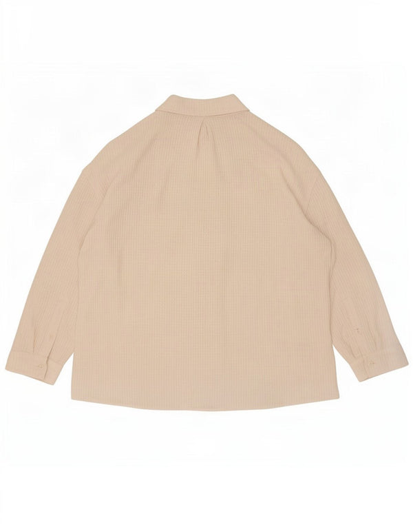 Marks & Spencer Damen-Hemdbluse in Übergröße, Gr. 16, groß, cremefarbene Viskose