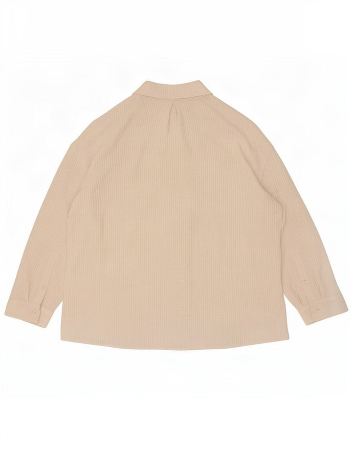 Marks & Spencer Damen-Hemdbluse in Übergröße, Gr. 16, groß, cremefarbene Viskose
