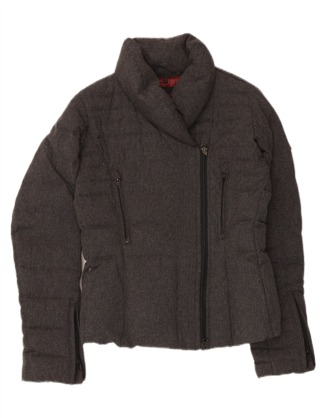 Bomboogie Damen Wattierte Jacke UK 10 Small Graues Nylon