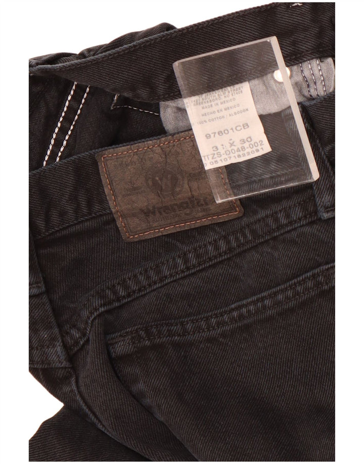 Wrangler Herren verkürzte Jeans W31 L24 schwarze Baumwolle