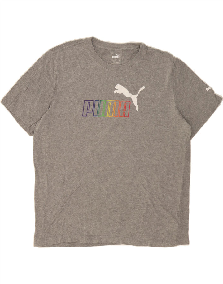 PUMA Mens Graphic T-Shirt Top XL Grey Cotton Vintage Puma and Second-Hand Puma from Messina Hembry 