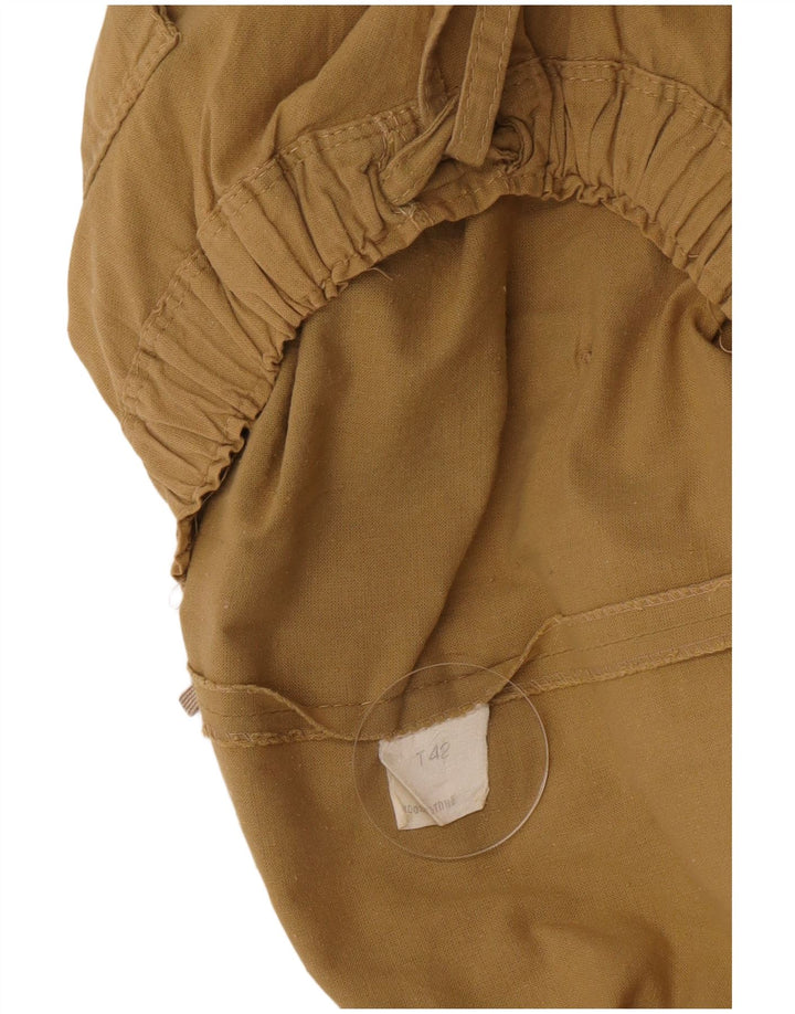 Vintage Damen A-Linienrock IT 42 Medium Khaki Baumwolle