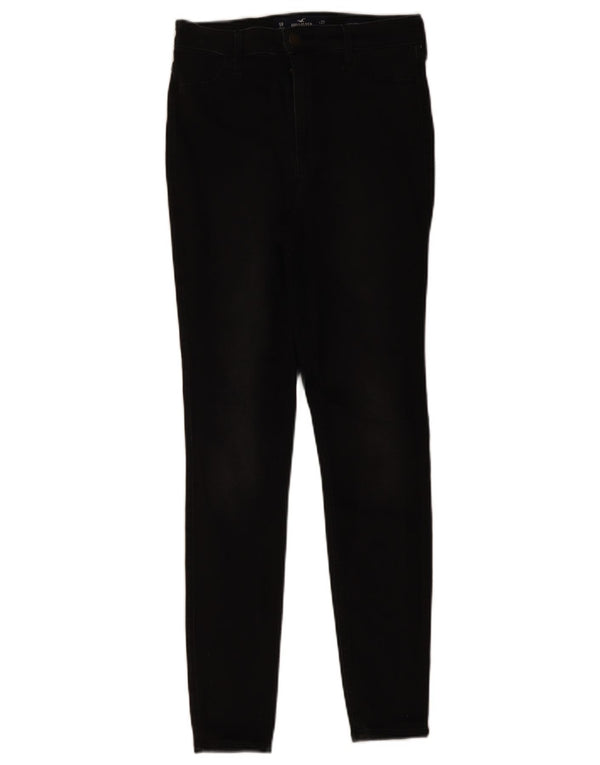 Hollister Damen-Jeans mit hoher Taille, Röhrenjeans, US 5, Größe S, W27, L28, schwarze Baumwolle