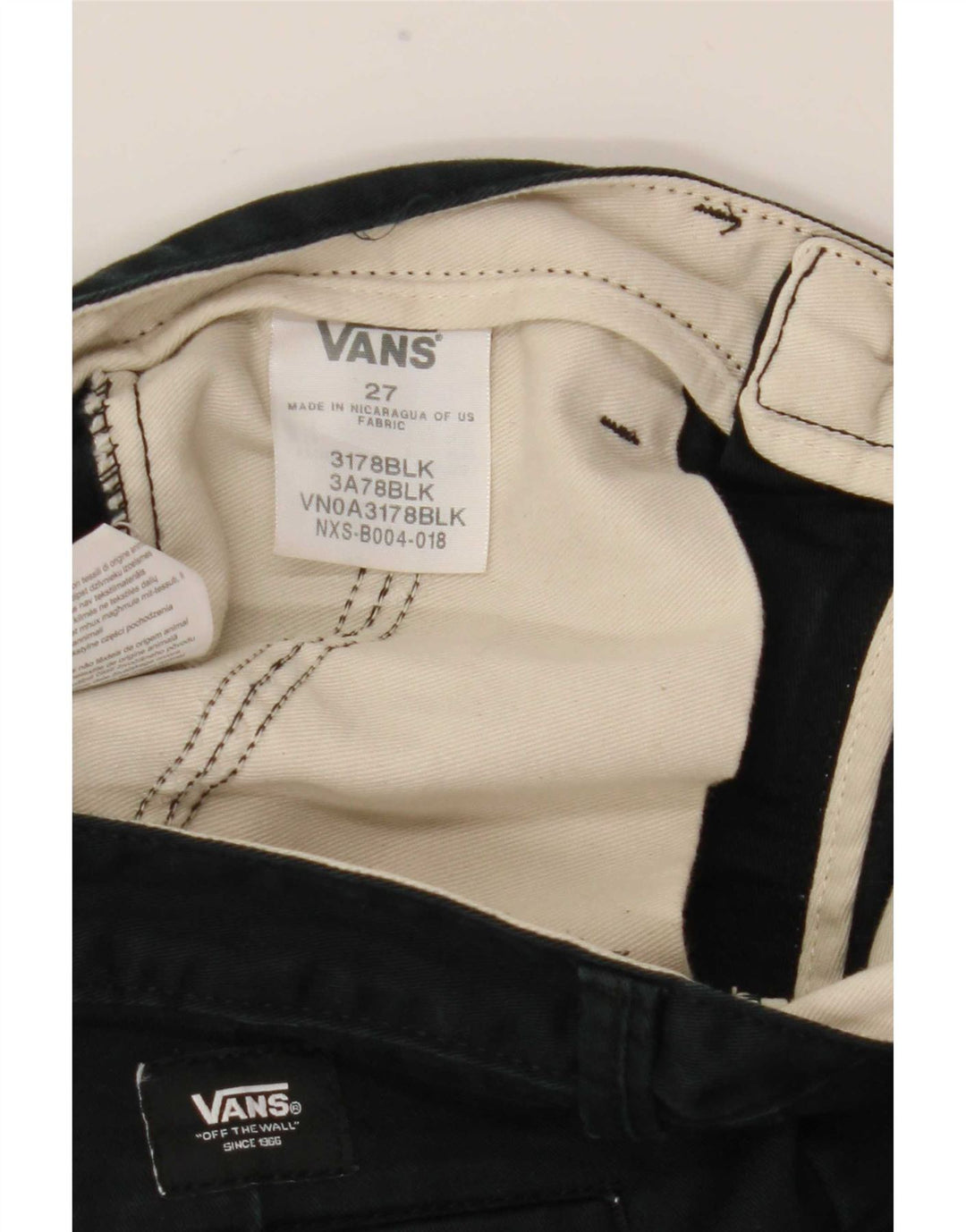 Vans Herren Chinoshorts W27 XS Grüne Baumwolle