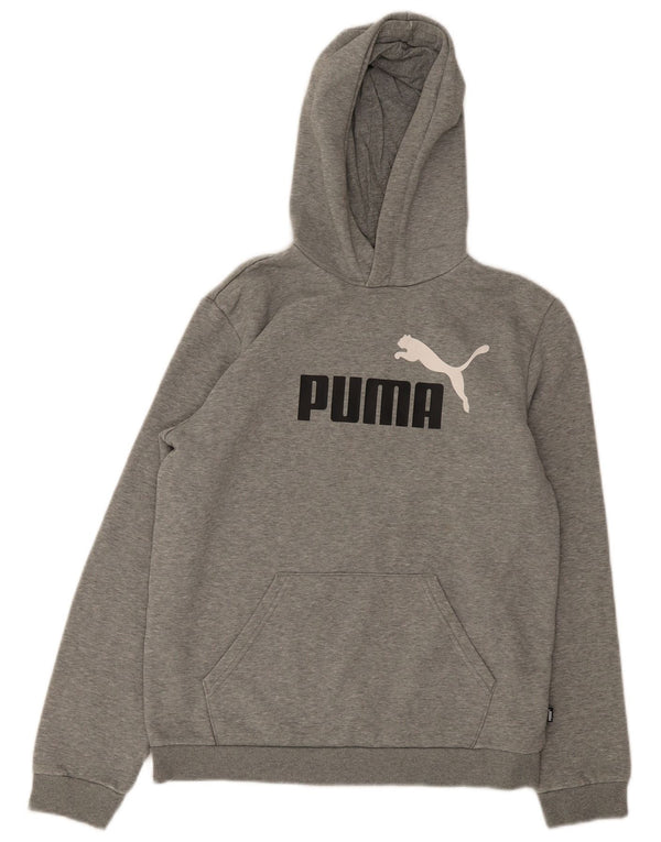 Puma Jungen Graphic Hoodie Pullover 15–16 Jahre graue Baumwolle