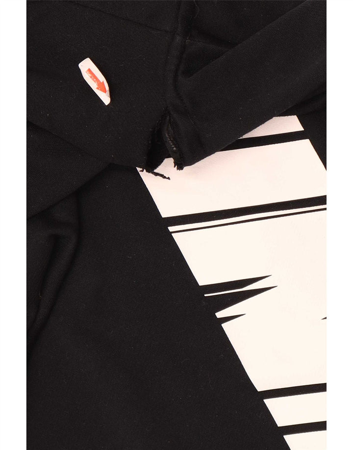 Nike Herren Dri Fit Graphic Zip Hoodie Pullover Großes schwarzes Polyester