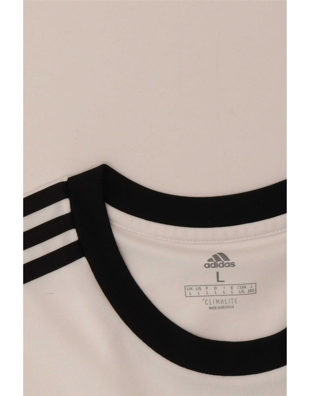 Adidas Herren Climalite T-Shirt Top Large Weiß Polyester