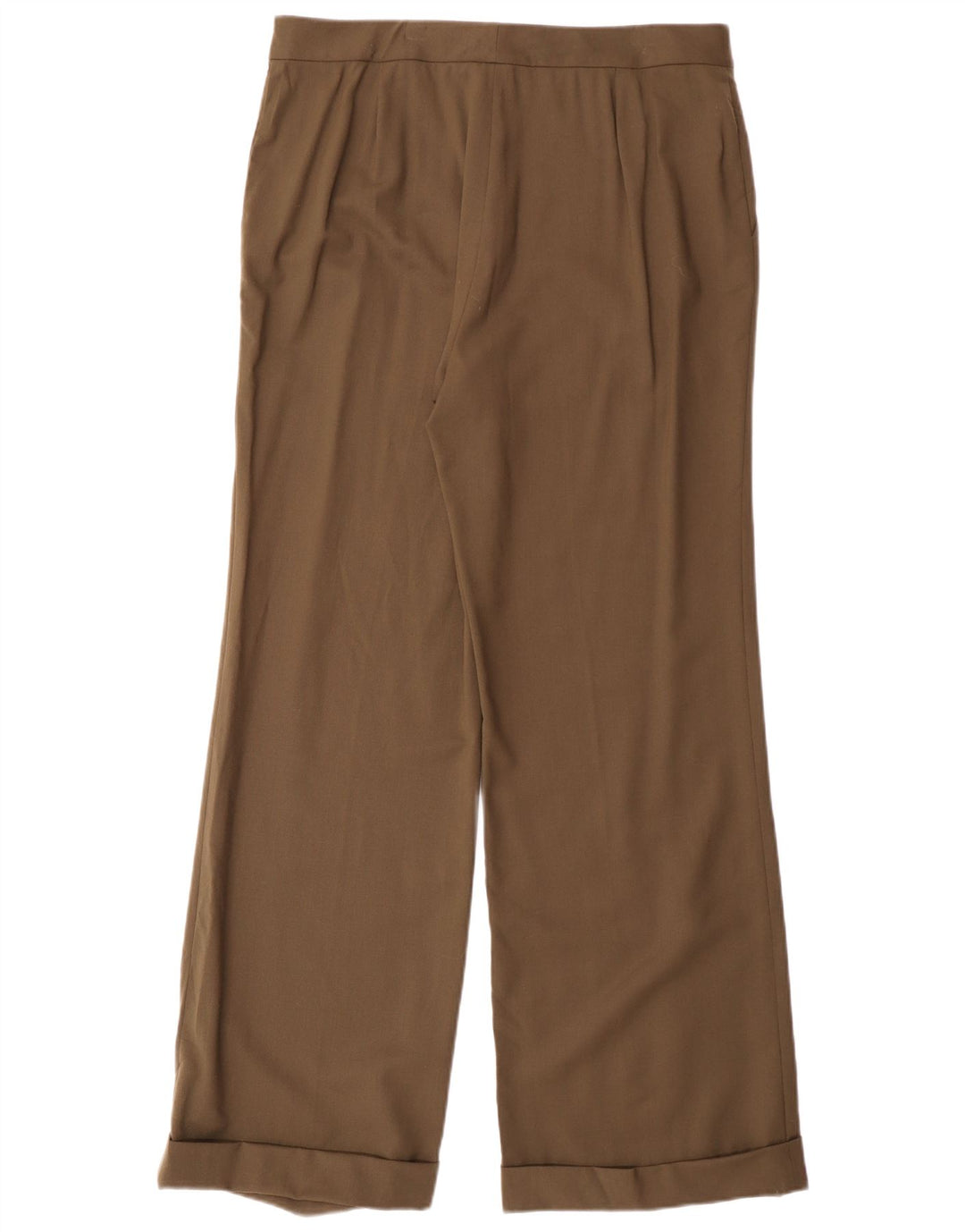 Ralph Lauren Damen Flare Anzughose US 10 Large W32 L32 Khaki Wolle