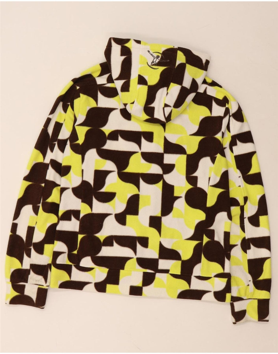 CHIEMSEE Damen-Fleecejacke mit Kapuze, UK 18, XL, mehrfarbig, geometrisch