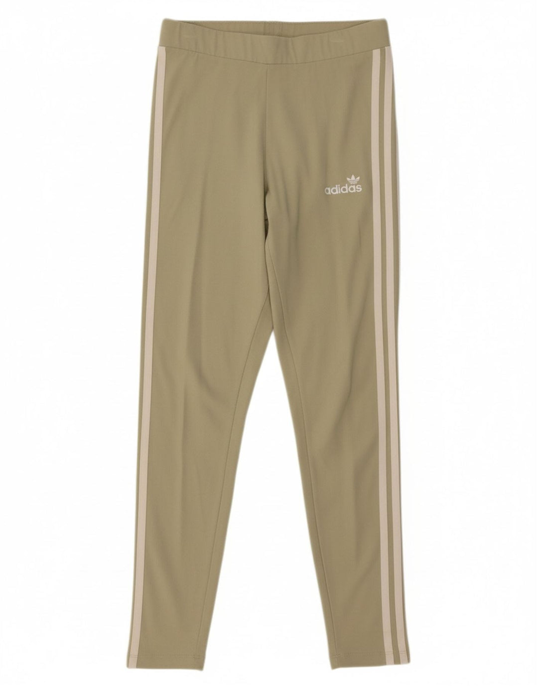 ADIDAS Womens Leggings UK 14 Medium Green Cotton