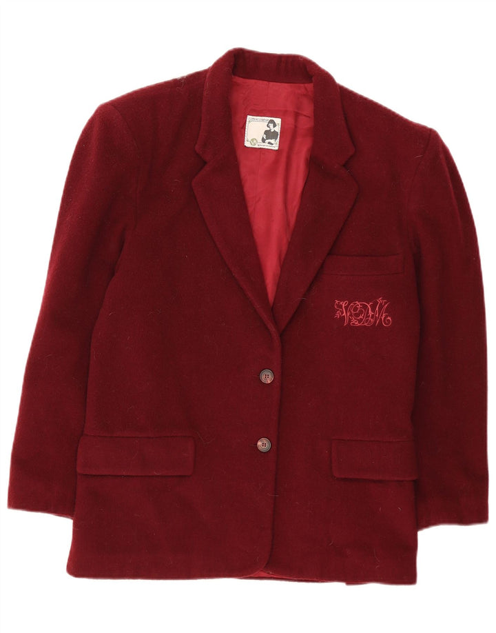 Duca Visconti Di Modrone Damen Blazer Jacke UK 14 Medium Burgund