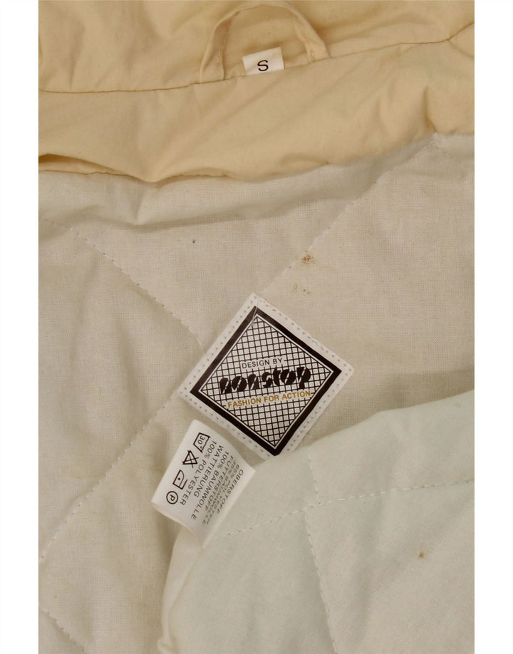 VINTAGE Womens Oversized Windbreaker Jacket UK 10 Small Beige Polyester Vintage Vintage and Second-Hand Vintage from Messina Hembry 