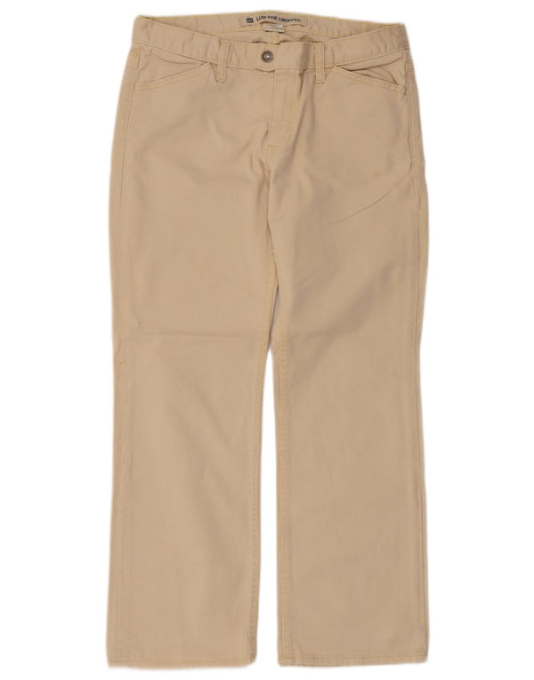 Gap Damen-Hose mit niedriger Taille, kurz geschnitten, UK 12, M, W32, L27, Beige, Baumwolle