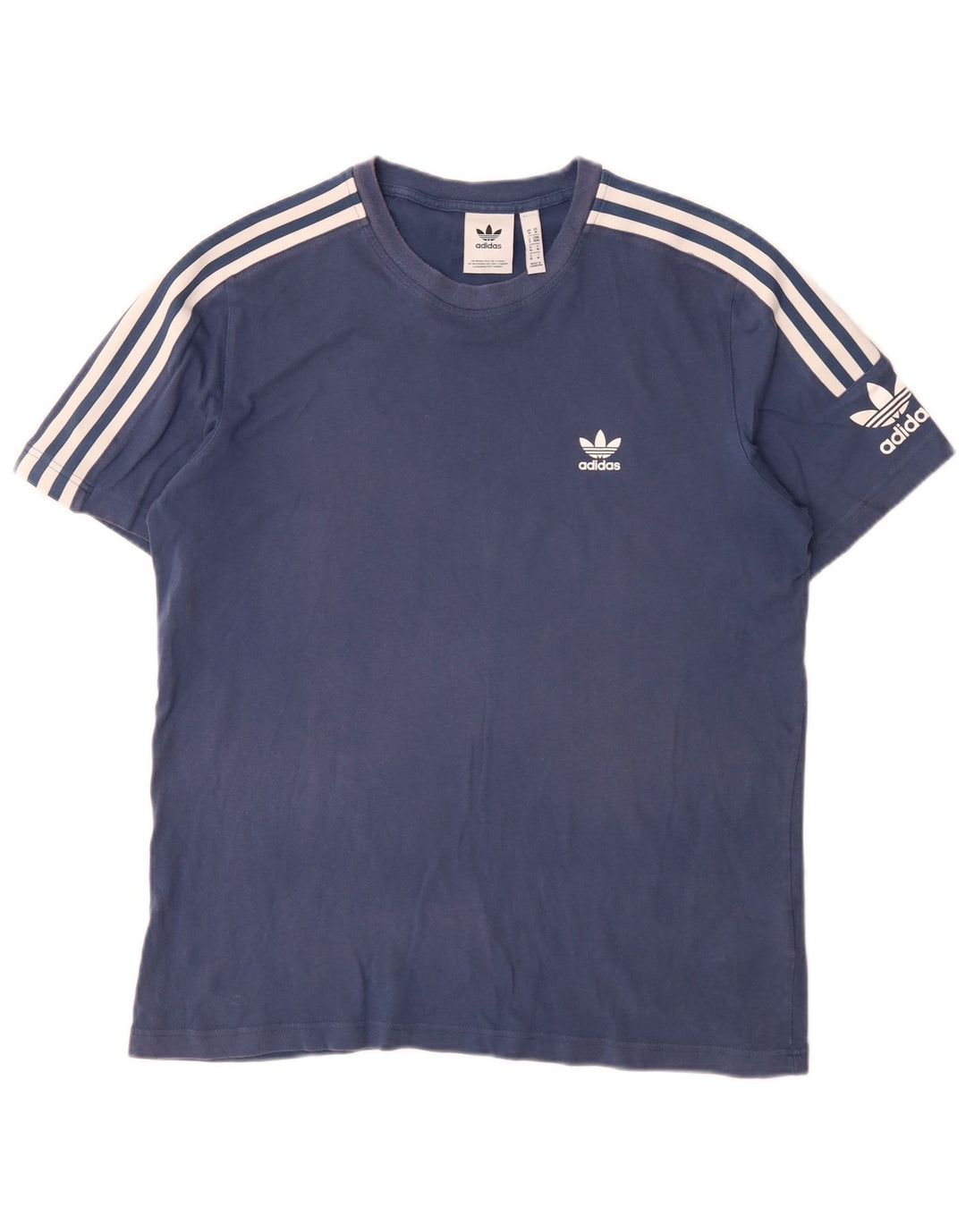 Adidas Herren T-Shirt Top mittelblaue Baumwolle