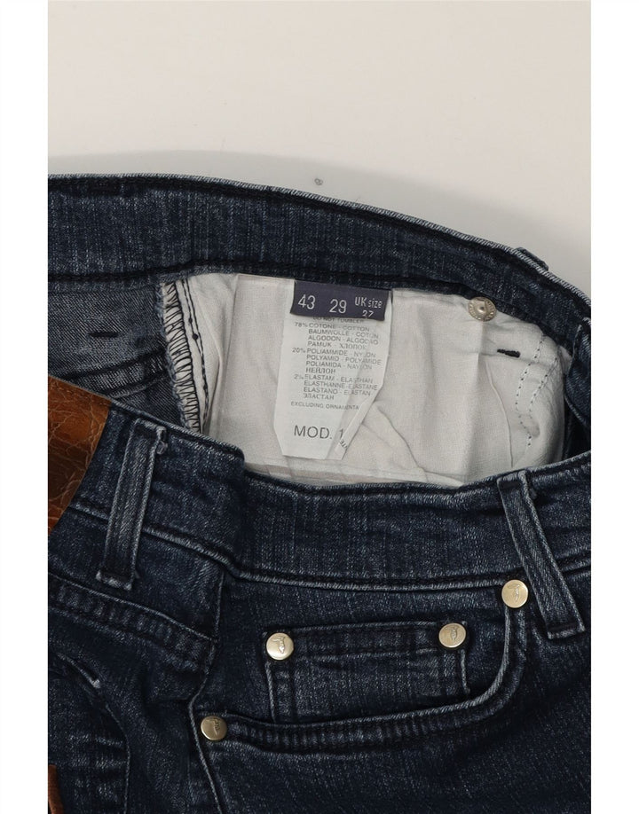 TRUSSARDI Womens Bootcut Jeans W27 L29 Blue Cotton Vintage Trussardi and Second-Hand Trussardi from Messina Hembry 