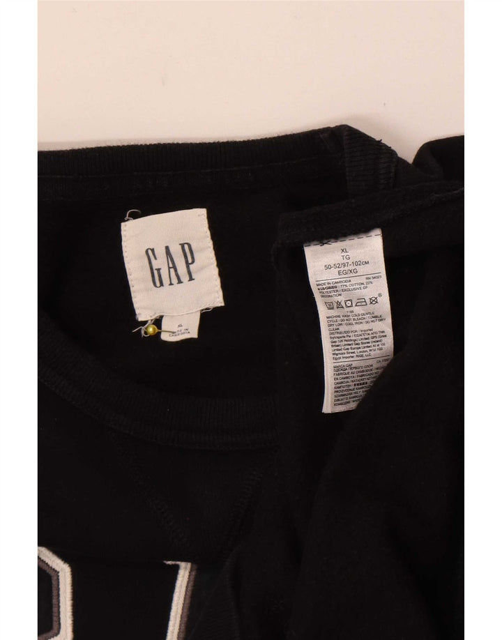 Gap Herren Grafik-Sweatshirt-Pullover XL aus schwarzer Baumwolle