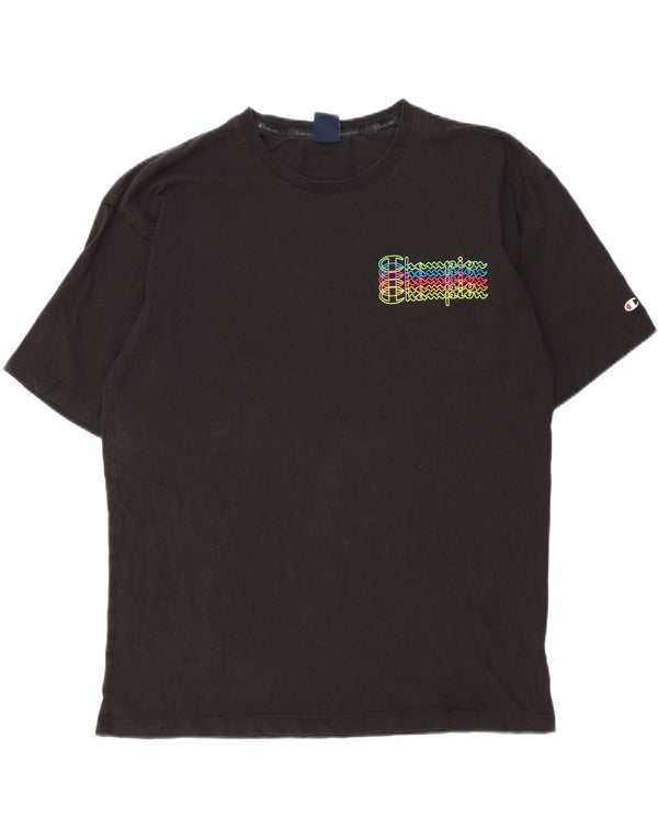 Champion Herren Grafik T-Shirt Top 2XL Schwarz