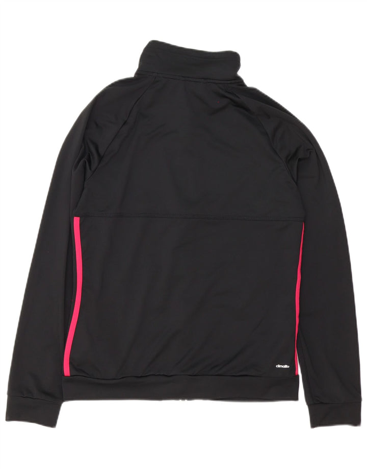 Adidas Damen Climalite Übergroße Trainingsanzug-Oberjacke UK 8/10 Small Schwarz