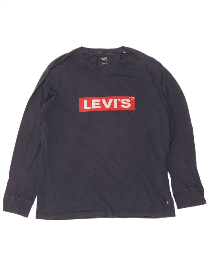 Levi's Herren Relaxed Graphic Top Langarm Small Marineblau Baumwolle