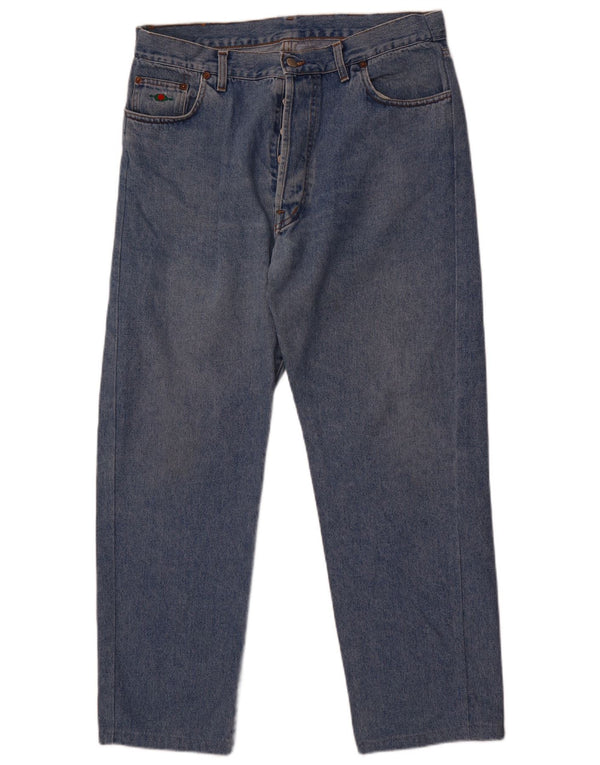 El Charro Damen Tapered Jeans IT 42 Medium W34 L29 Blaue Baumwolle