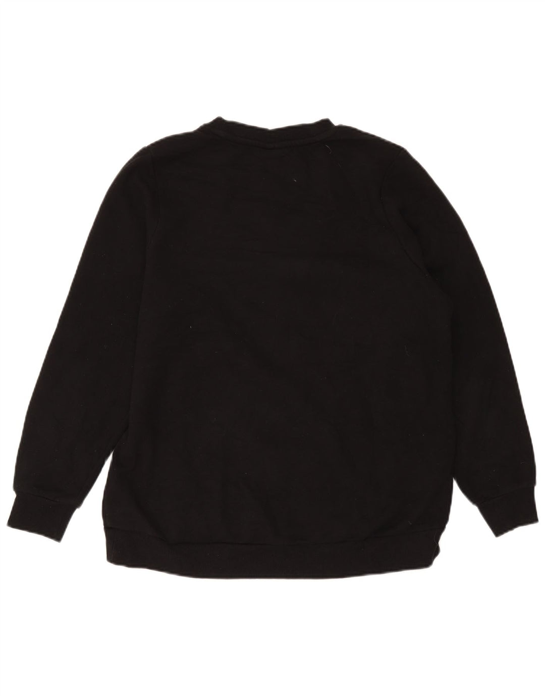 Fila Damen Sweatshirt Pullover UK 14 Große schwarze Baumwolle