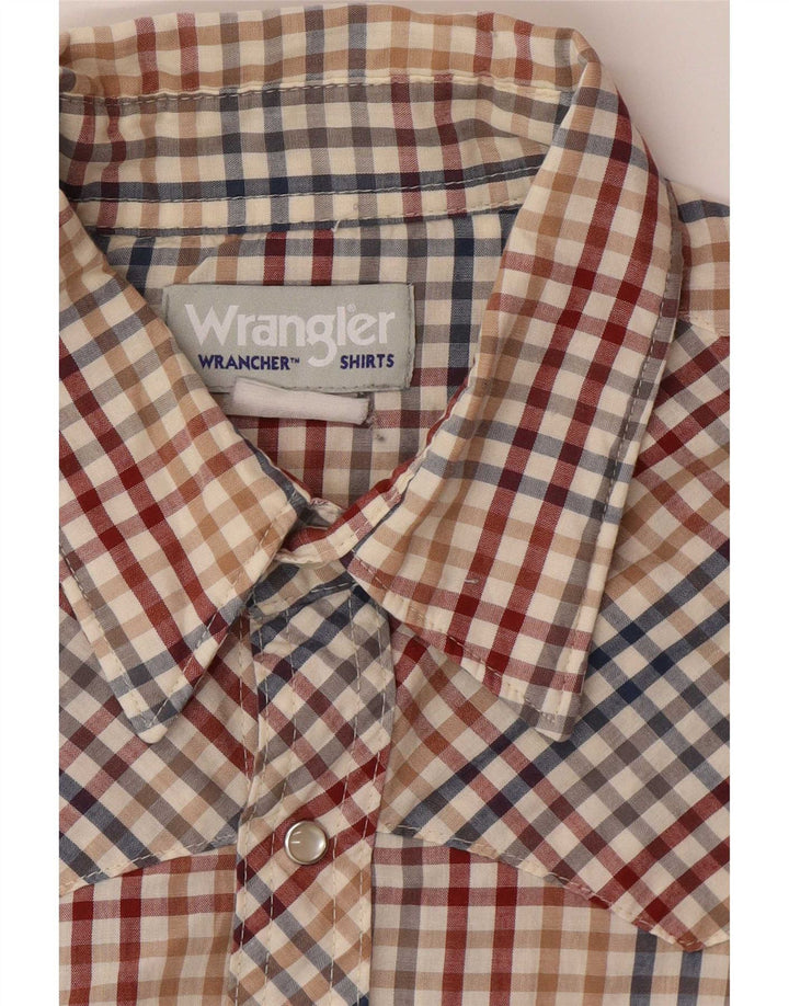 Wrangler Herren Kurzarmhemd XL Mehrfarbiges Vichykaromuster