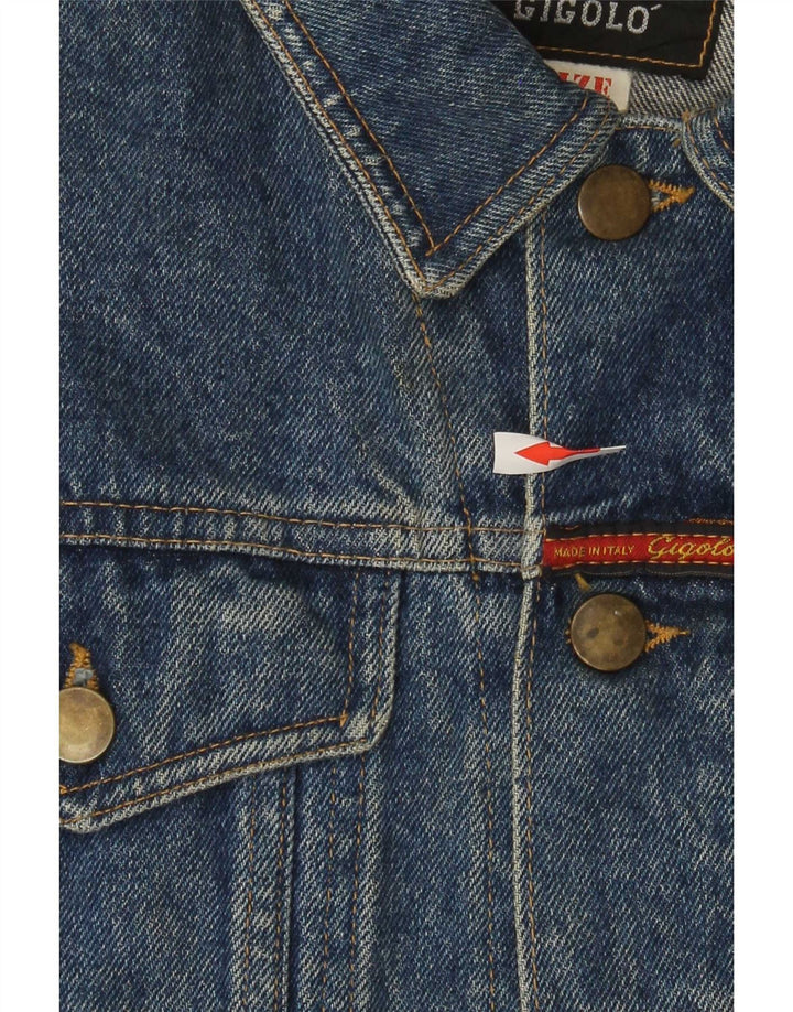 Vintage Damen Jeansjacke UK 14 Mittelblaue Baumwolle