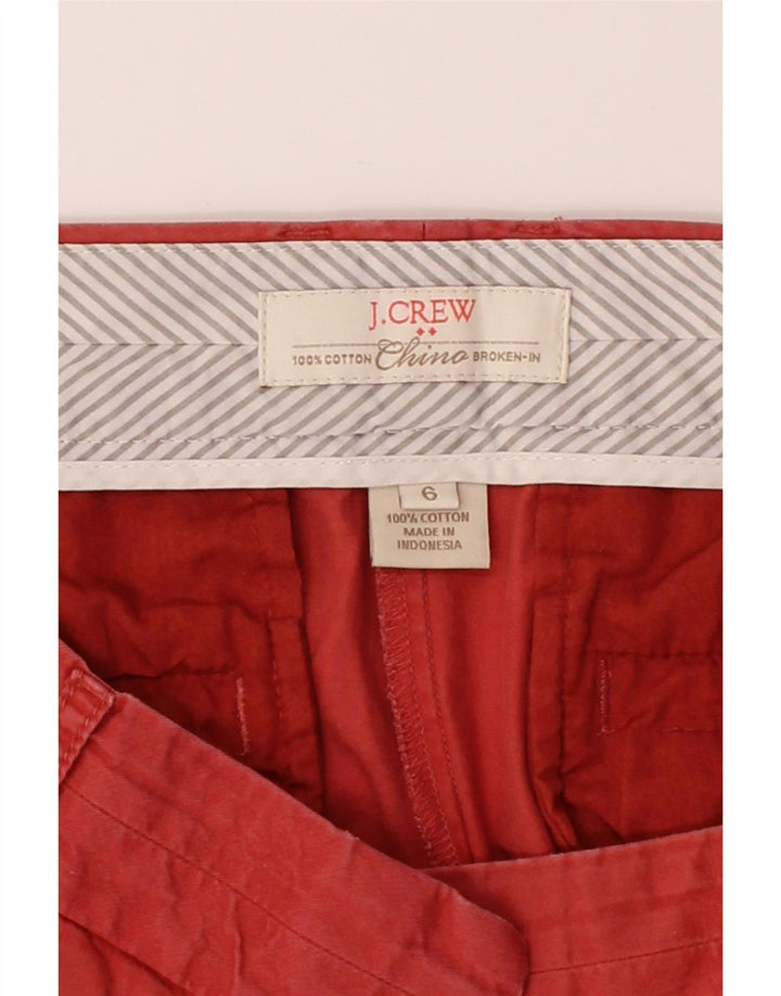 J. CREW Womens Chino Shorts US 6 Medium W32 Red Cotton Vintage J. Crew and Second-Hand J. Crew from Messina Hembry 
