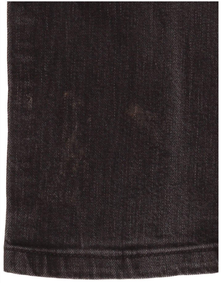 Lee Damen Straight Jeans W29 L30 Schwarze Baumwolle