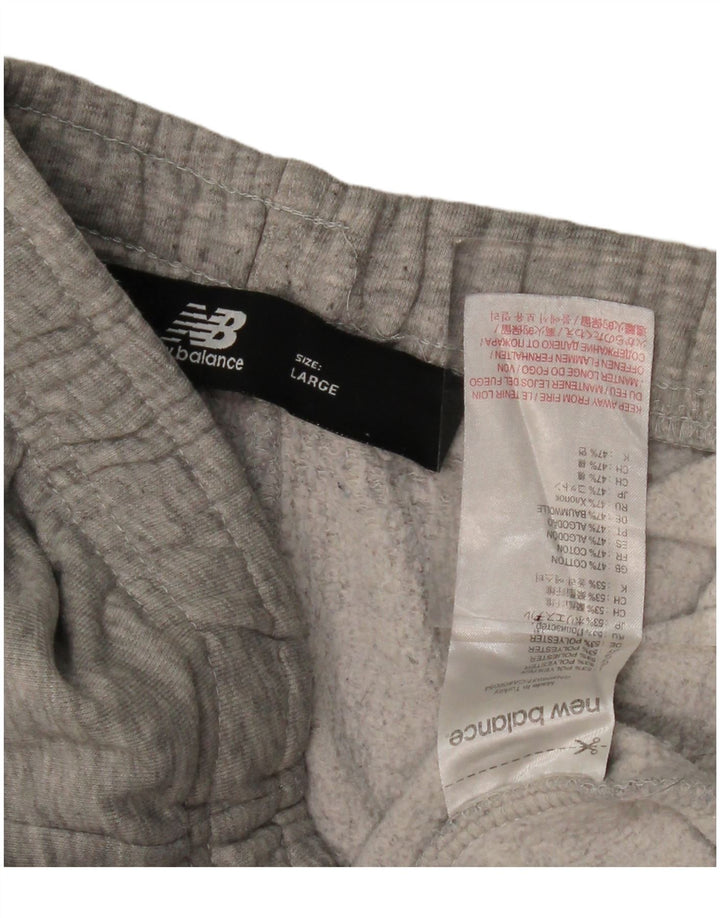 New Balance Herren-Trainingshose, Jogginghose, großes graues Polyester