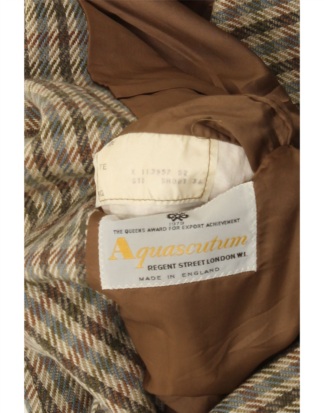 Aquascutum Herren-Blazer mit 2 Knöpfen, Gr. 36, klein, mehrfarbig, Kaschmir