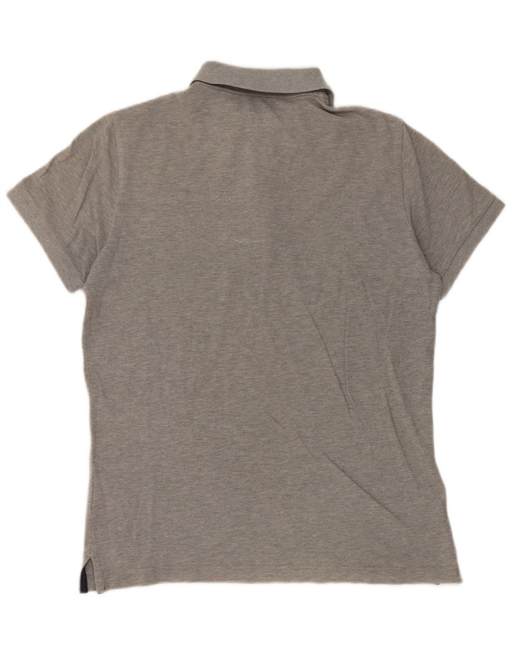 Henry Cottons Herren-Poloshirt aus mittelgrauer Baumwolle