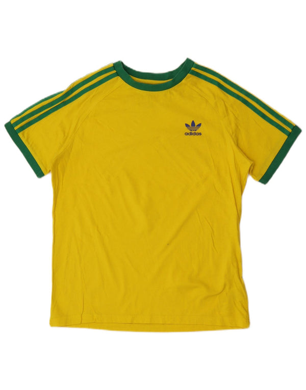 Adidas T-Shirt für Jungen, 13–14 Jahre, gelbe Baumwolle