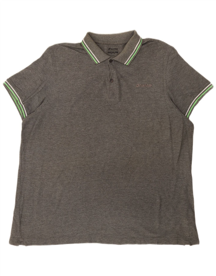 Lotto Herren Poloshirt 2XL Grau Baumwolle