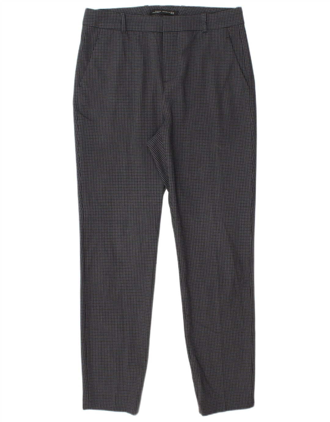 Zara Slim-Anzughose für Damen, EU 40, mittelgroß, W30, L28, grauer Hahnentrittmuster