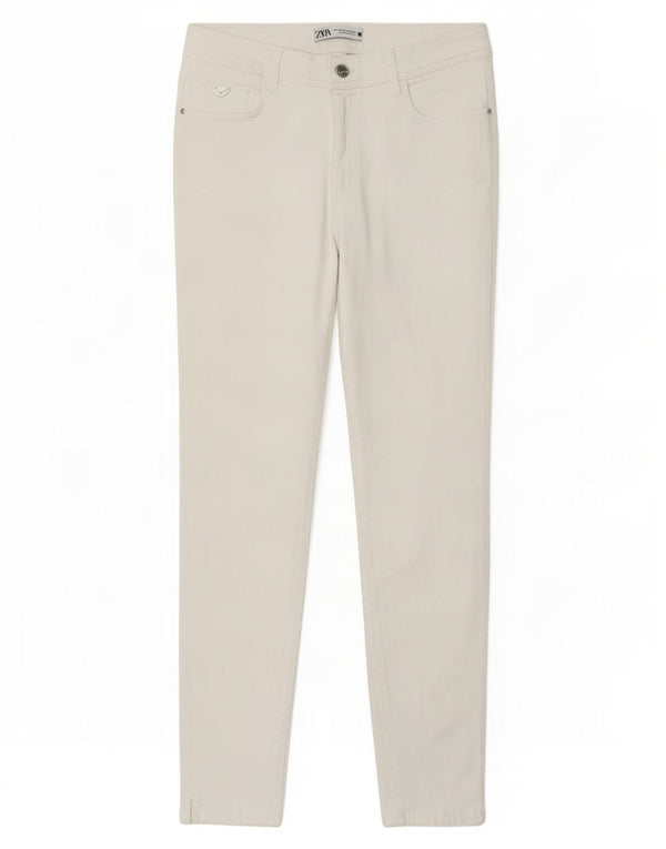 Zara Damen Skinny Jeans EU 44 XL W34 L27 Weiß