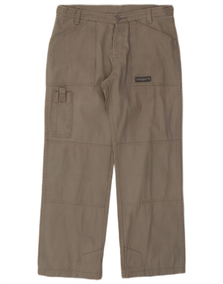 Wrangler Herren gerade Cargohose W32 L28 graue Baumwolle